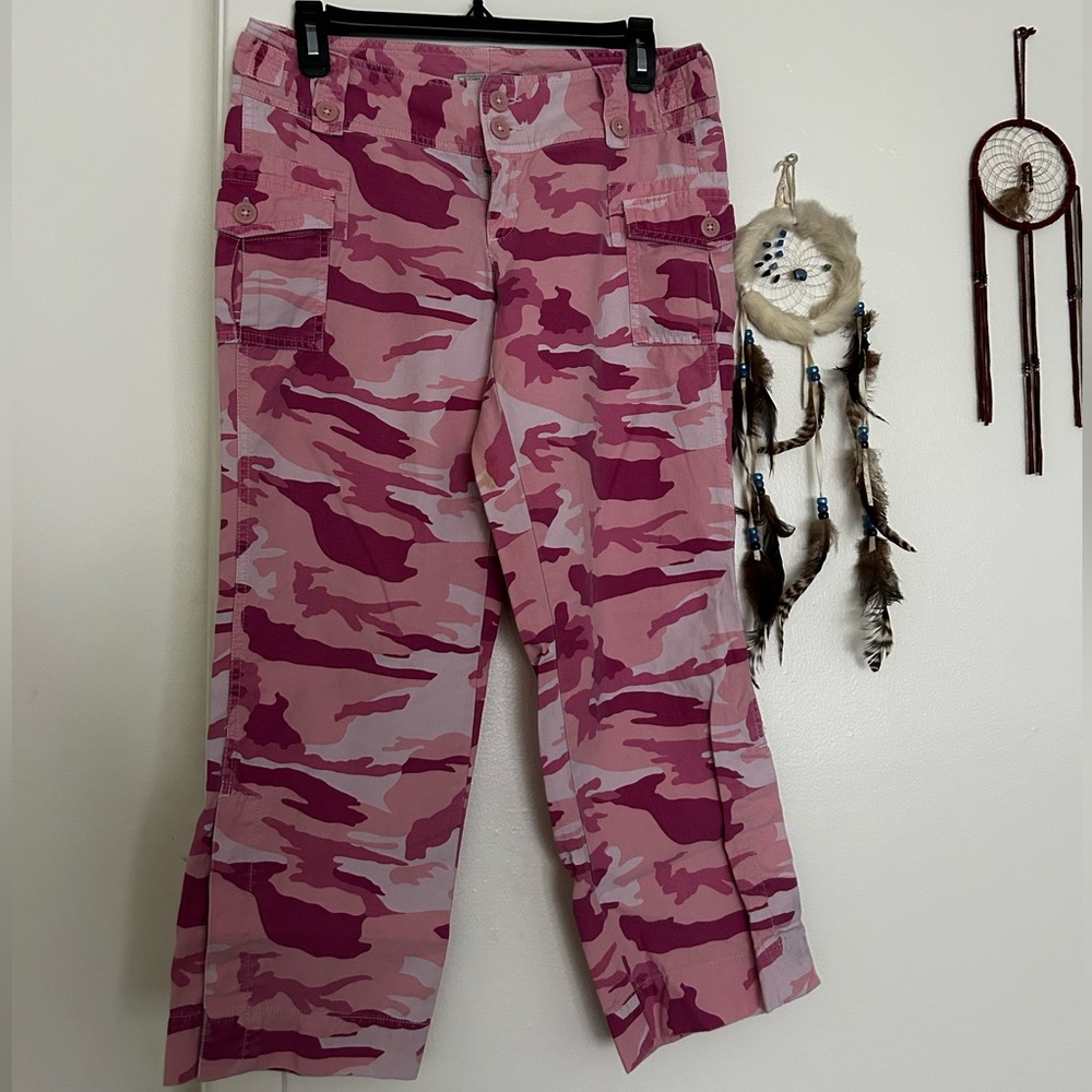 Pink camo old navy cargos